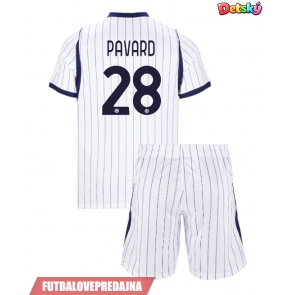 Lacne Dětský Futbalové dres Inter Milan Benjamin Pavard #28 2026-27 Krátky Rukáv - Preč (+ trenírky)